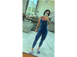 Macac�o Fit Jeans Fake